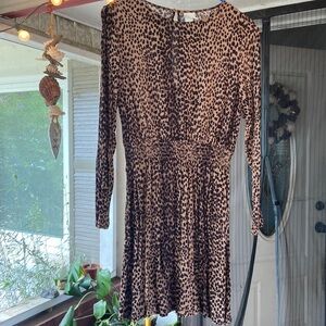H&M sz 8 mini animal print dress.